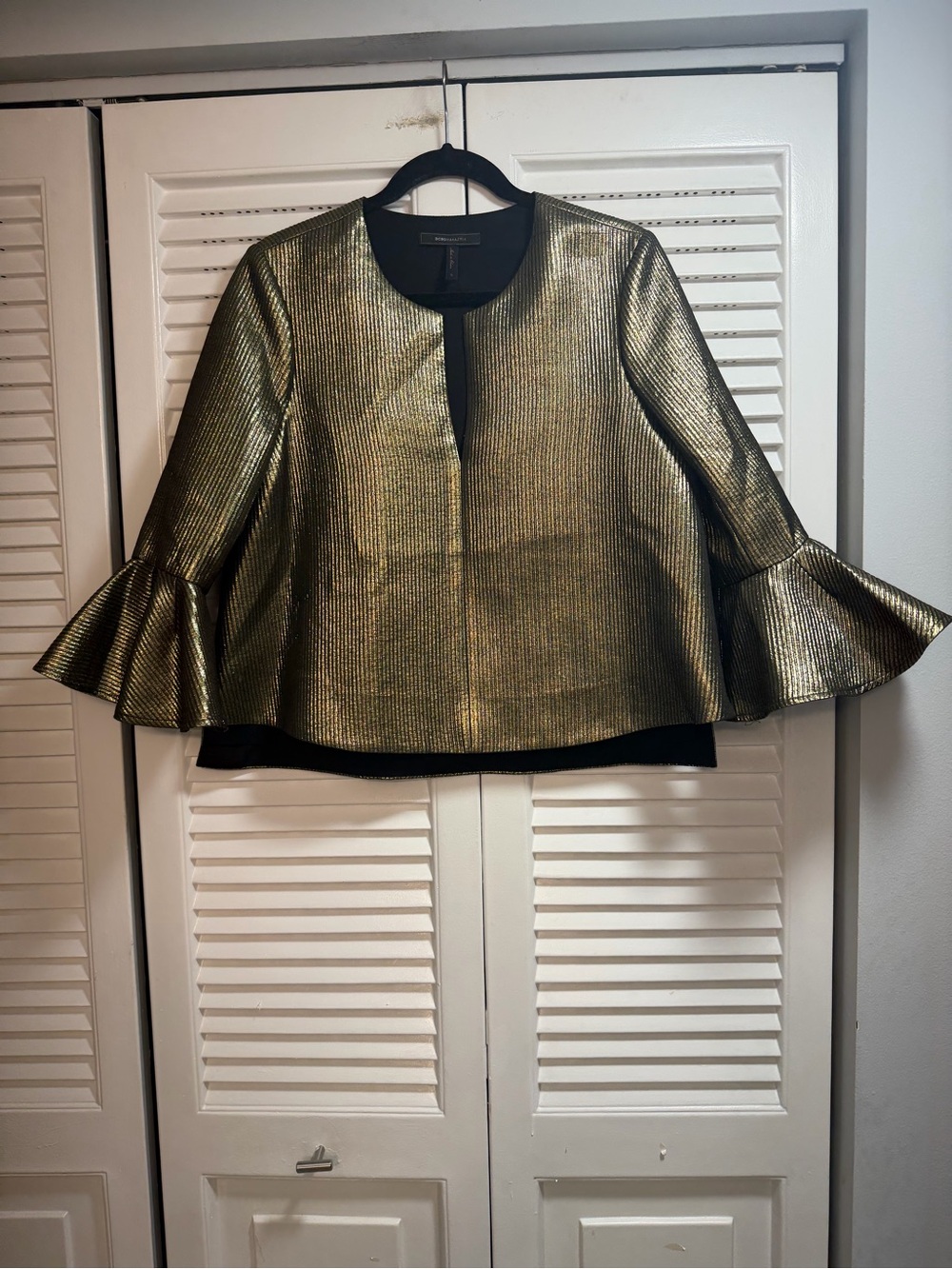 BCBG Max Azria Valari  Gold Metallic Blouse